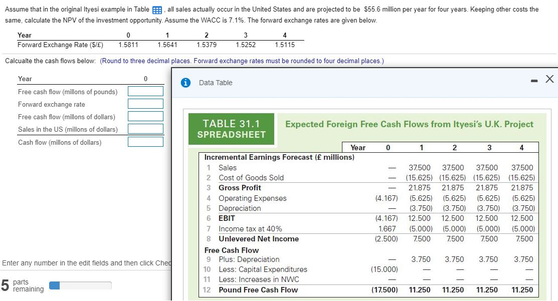  Assume that in the original Ityesi example in Table , all