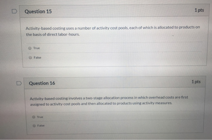 processed. The cost of a batch-level activity does not depend on the