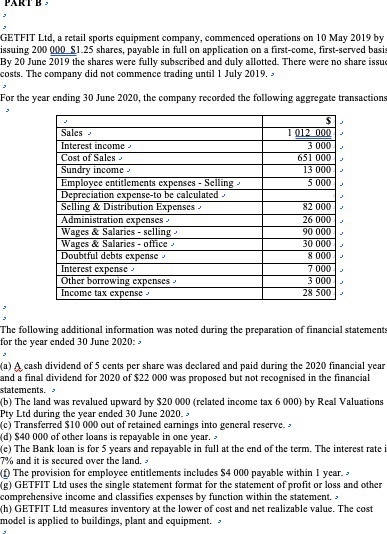  B2 GETFIT Ltd, a retail sports equipment company, commenced operations on