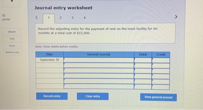 month admission to the race track, c On September 1, booked the