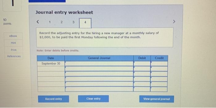 hired a new manager at a monthly salary of $2.000, to be