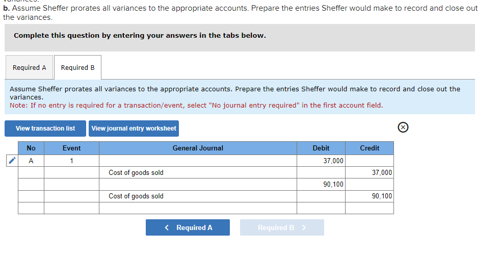direct materials: Assume that Sheffer Systems had no beginning finished goods or