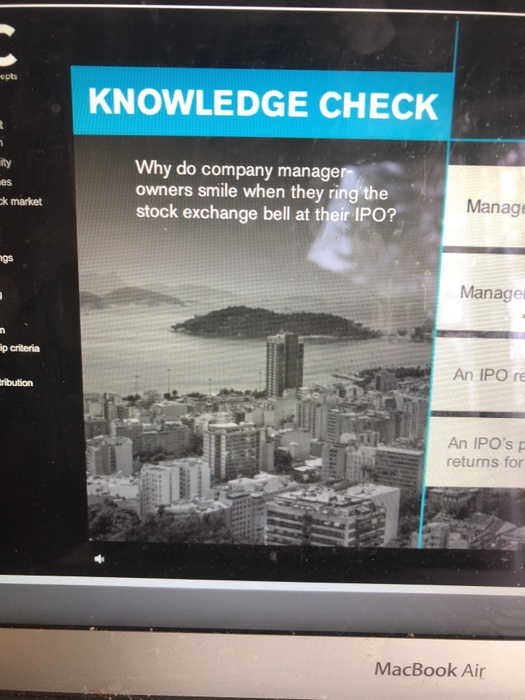  epts KNOWLEDGE CHECK Why do company manager owners smile when they