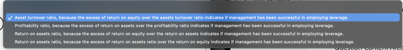 Question Content Area Profitability Analysis for Splendid Corp. For the year ended