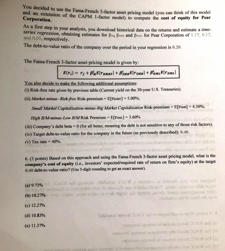 for QUESTION 7 and 8, please! (Information is relevant to questions 5-8)