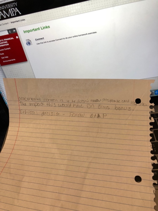 of 2018, the company's president, Jim Temperton, notices that net income has