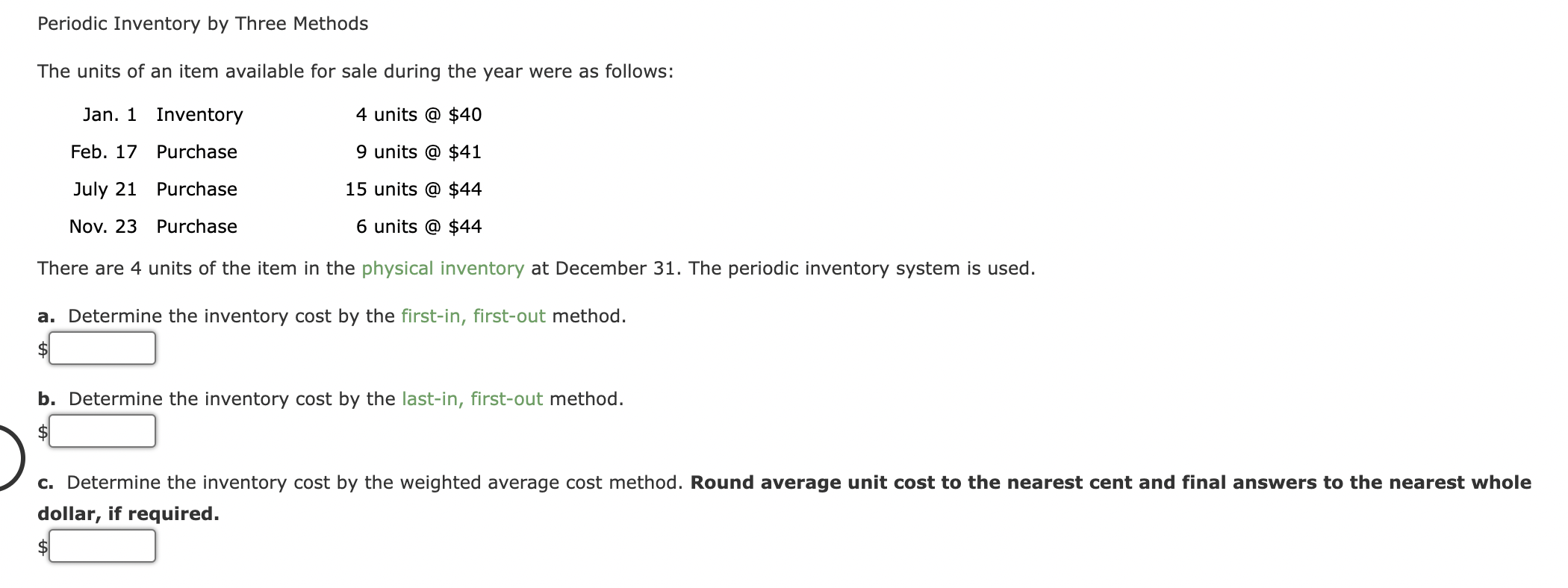 PLEASE EXPLAIN THE STEPS: QUESTION #1 QUESTION #2 Periodic Inventory by Three