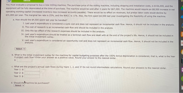 part A 6 part B eBook You must evaluate a proposal to