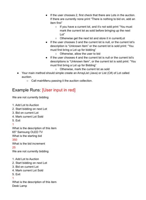 completed the Lot class and majority of the Driver class as well.