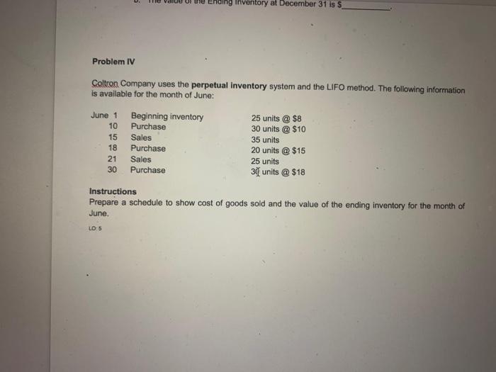 the following inventory information available: Units Unit Cost Total Cost 1/1 Beginning