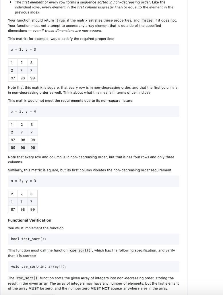 int **matrix) { return false; } matrix.h has the code below #ifndef