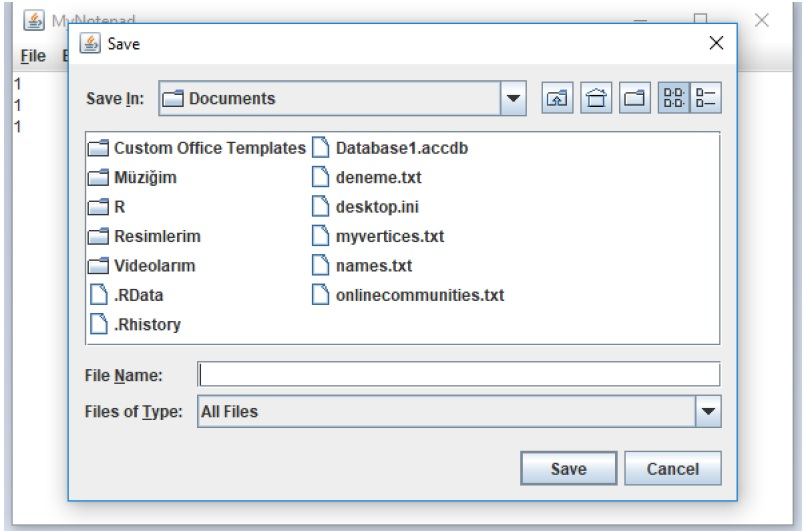 components! UPLOAD MyMenuFrame.java MyMenuFrameTest.java Write a Notepad Application a. The title of