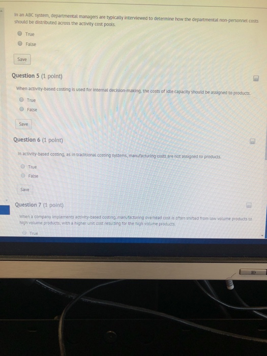  In an ABC system, departmental managers are typically interviewed to determine