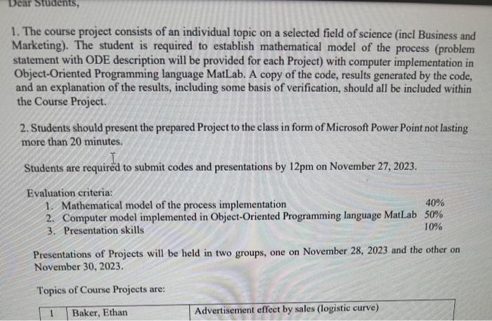 Does anyone know a problem and solution for a matlab code thay