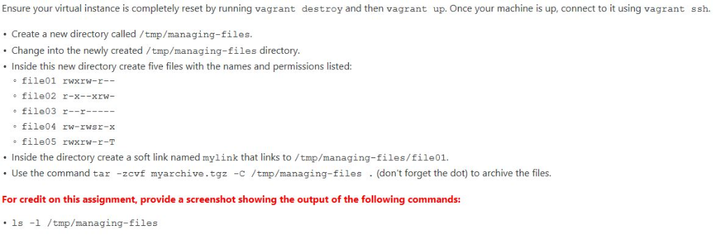  Ensure your virtual instance is completely reset by running vagrant destroy