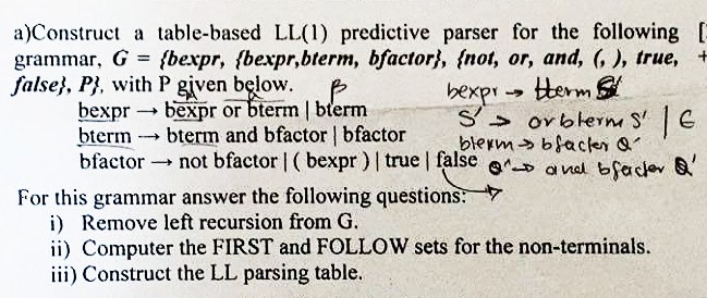 Please consider the printed portion of the question only. a)Construct a