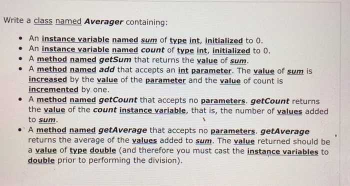  JAVA - Simple exercise, BUT PLEASE READ all the instructions in