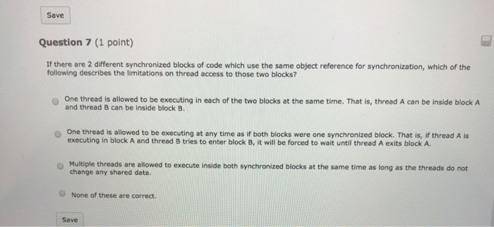  Can you please help me with Java Question Save Question 7
