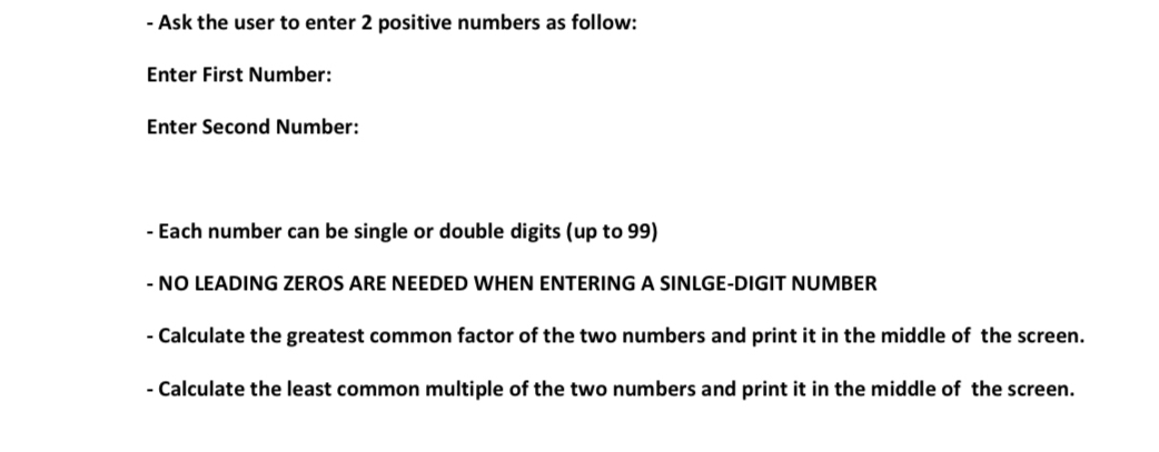  using emu8086 write an assembly code ***without using section*** and ***without
