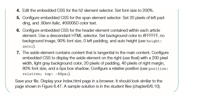 with blog postings shown in Figure 6.47. Create a new folder named