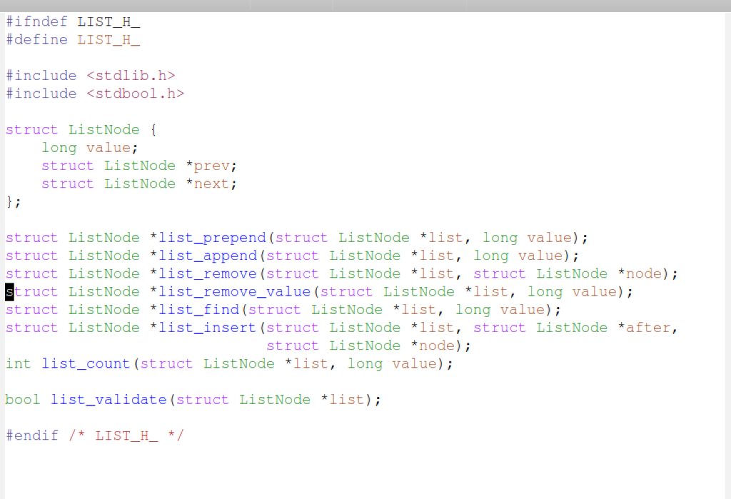 Given this .h file and the two written functions below. Write the