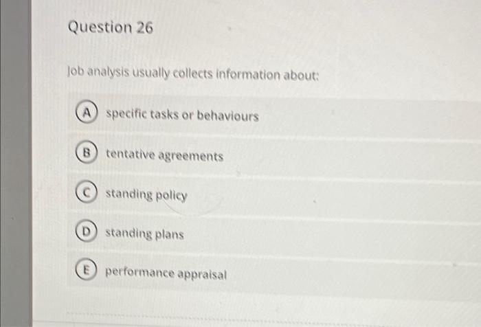 of job descriptions. Use the editor to format your answer Question 26