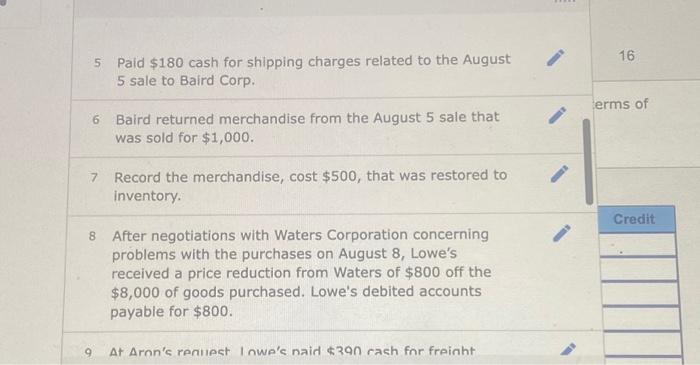 journal entres to record the following mrerchandising transactions of Lowe's, Which uses
