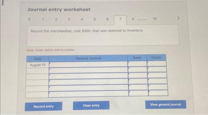 Record cost of merchandise sold, $4,000. 4. Purchased merchandise from Waters Corporation
