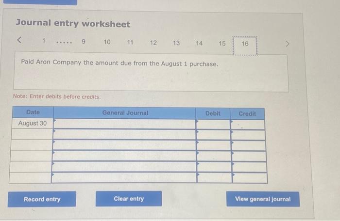 debited accounts payable for $800. 9 At Arnn's renilpst I nwe's naid