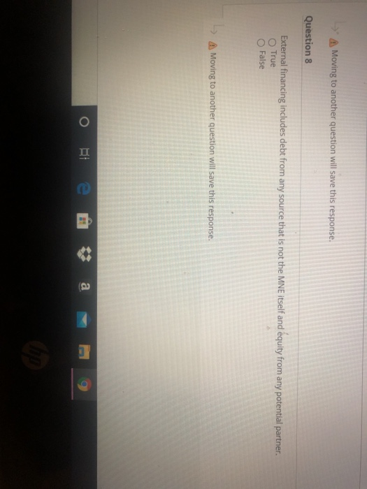 following EXCEPT: O debt from the parent's country. debt from countries outside