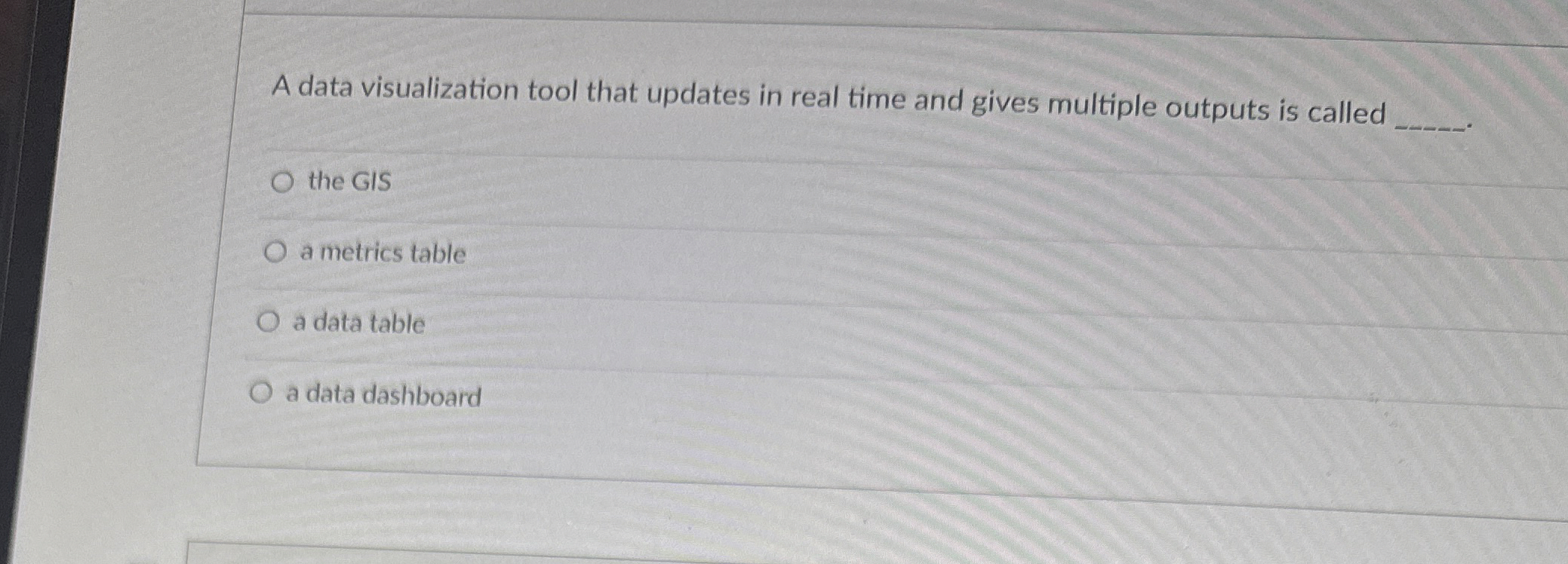  A data visualization tool that updates in real time and gives