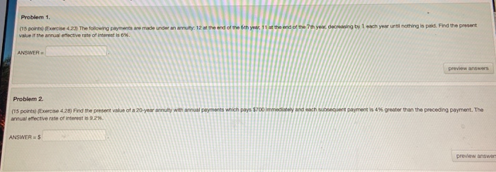  Problem 1 the end of t h e decreasing by och