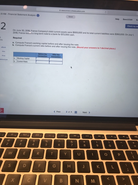  9 HW-Financial Statement Analysis 6 Help Save& Exlt 2 Check my