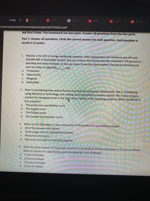  X Assig dTech 191 Umic Asso rs/donyablackson/Downloads/Assignment%20one.pdf INSTRUCTIONS: This homework has