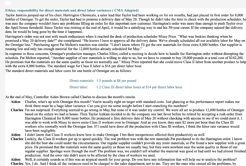  Was Charles correct in asserting that the alternative material from the