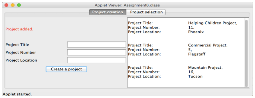 be needed: JApplet, JButton, JTextField, JTextArea, JLabel, Container, JPanel, JTabbedPane, JList, and