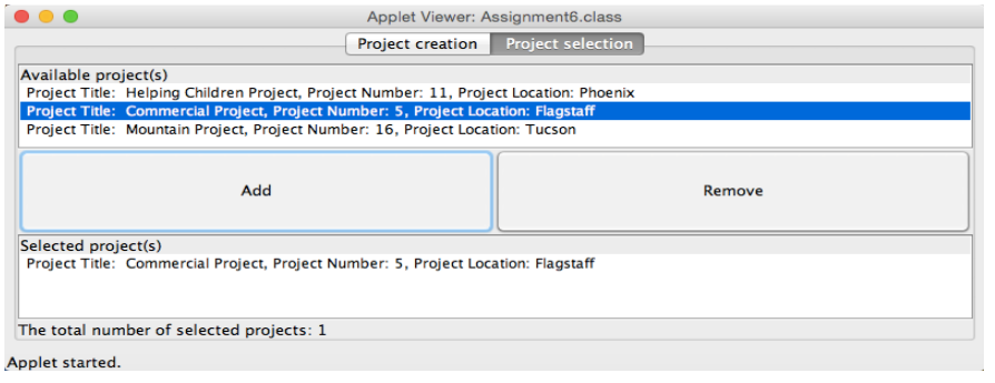 = 800, APPLET_HEIGHT = 300; private JTabbedPane tPane; private CreatePanel createPanel; private