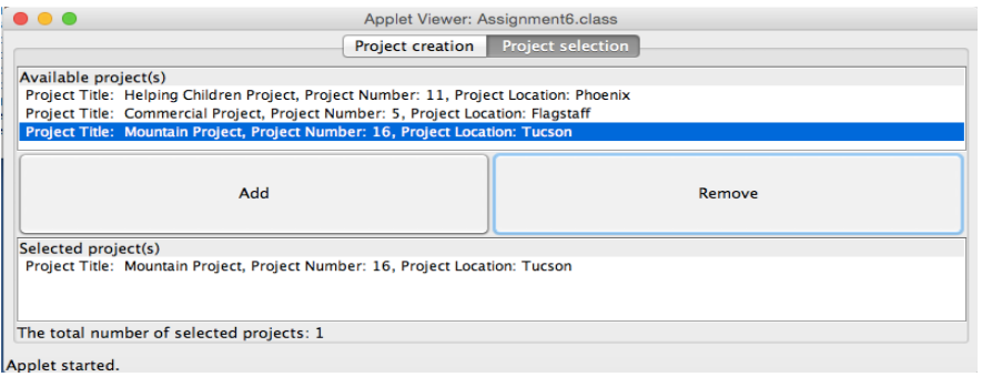 a Pane with two tabs public void init() { //list of courses