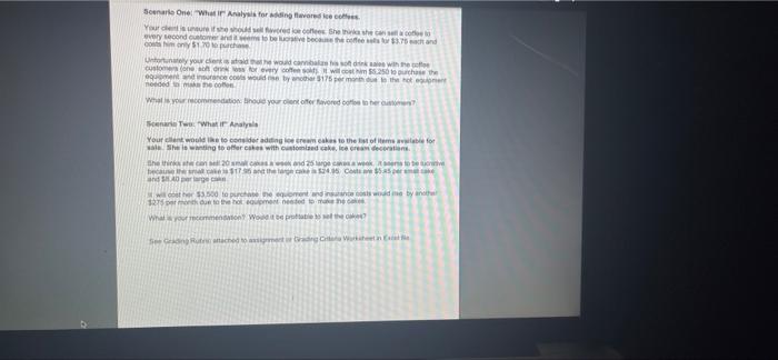 cash proforma budget for her business venture. This is a spreadsheet that