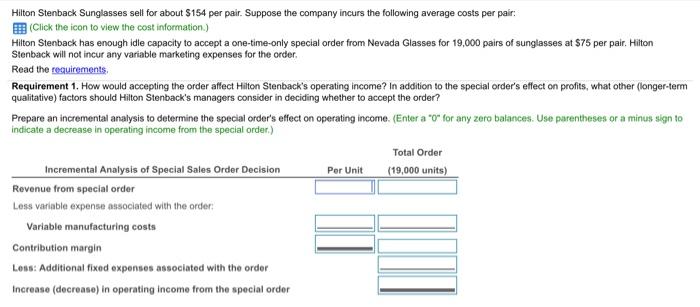 Variable marketing expenses 4 20* Fixed manufacturing overhead $ 83 Total cost
