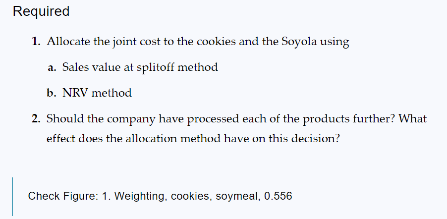 Saskatchewan Soy Products (SSP) buys soy beans and processes them into other
