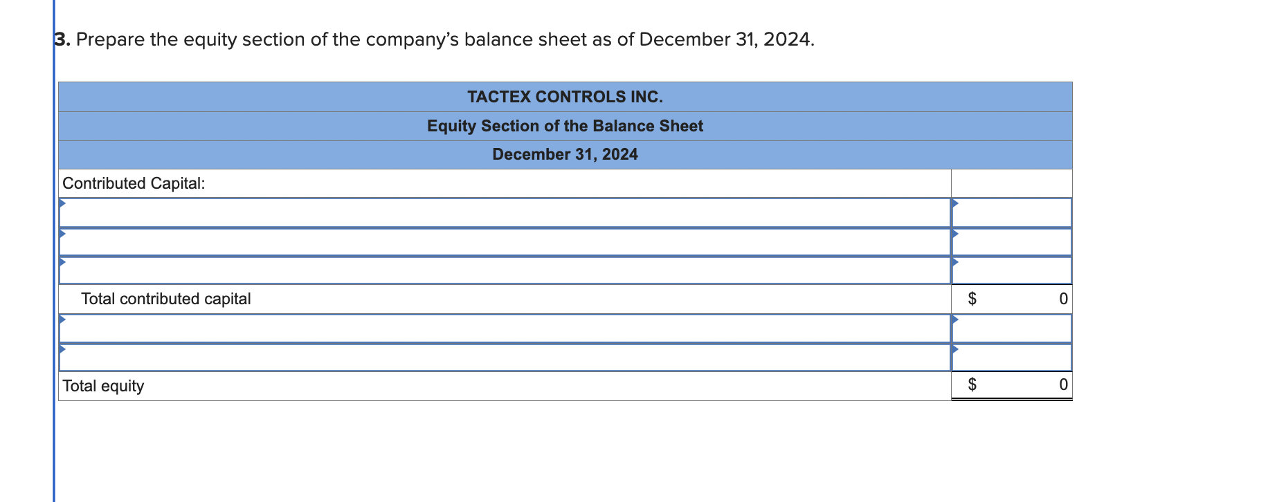 Balance Sheet December 31, 2022 Contributed capital: Preferred shares, $2.2 cumulative, unlimited