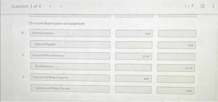 3 of 4 1/7 No. Account Titles and Explanation 1. Insurance Expense