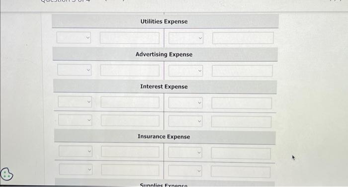 the previous question.) Common Stock Rent Revenue Salaries and Wages Expense Question