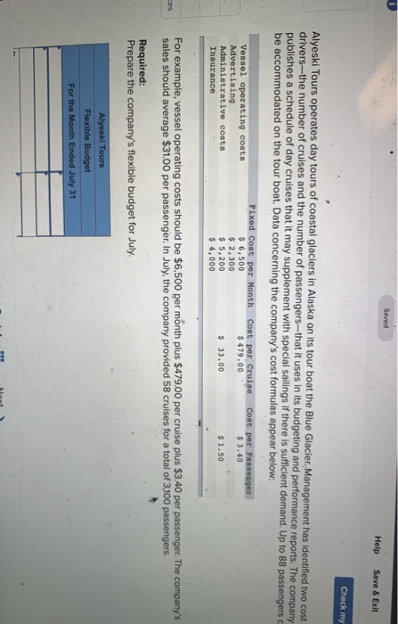  Saved Help Save & Exit Check my Alyeski Tours operates day