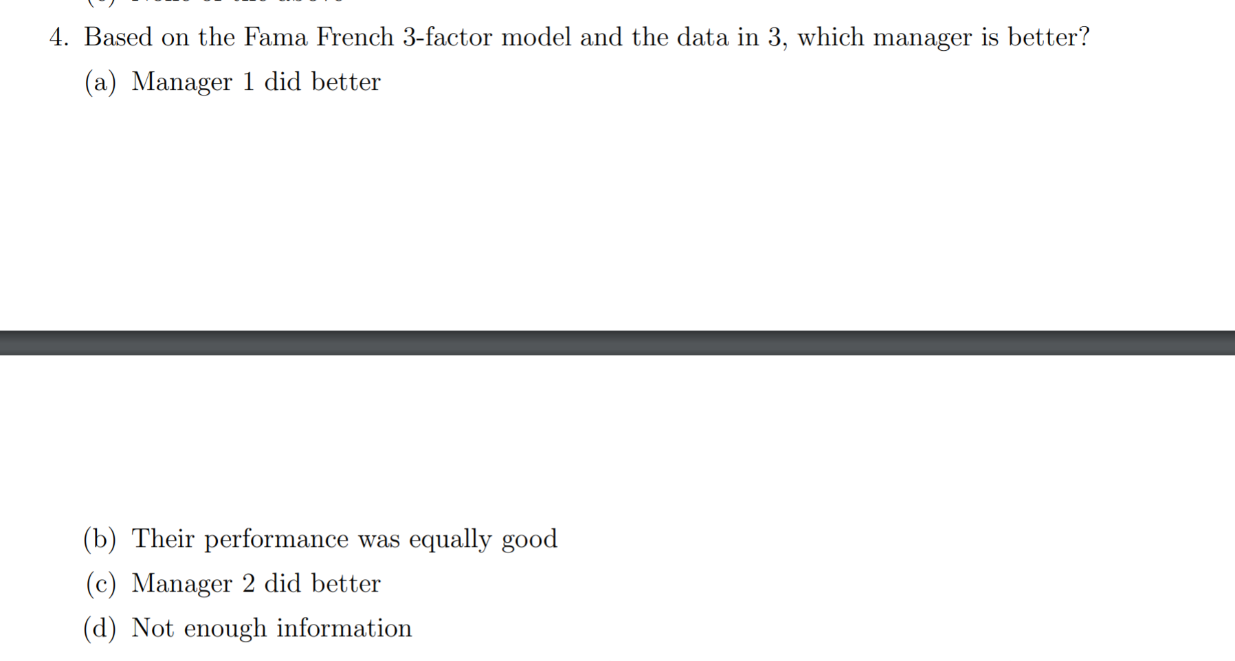 exposures to the Fama-French factors in problem 3, what kinds of stocks