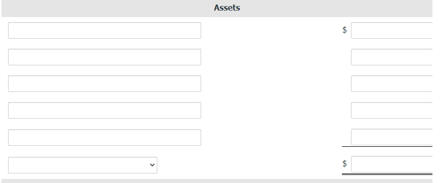 for Pharoah Company Using the information above, prepare a balance sheet as