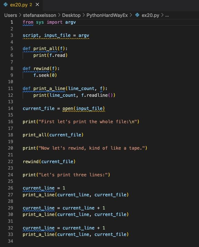Hello, please check the below pics of Python code in visual studio