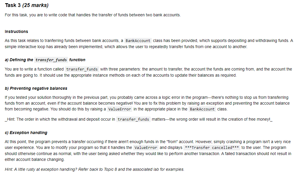 PYTHON HELP The Assignment requires to follow instructions and criteria to the