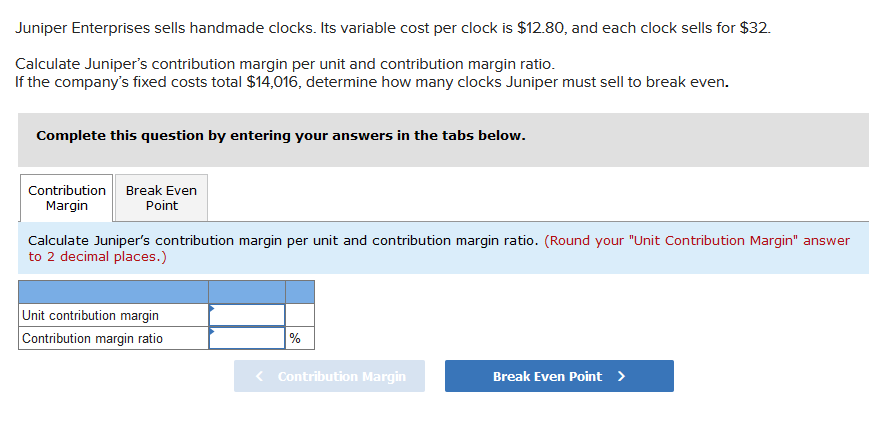 Unit Sales revenue $450,000 $15.00 Less: Variable costs 240,000 8.00 Contribution margin